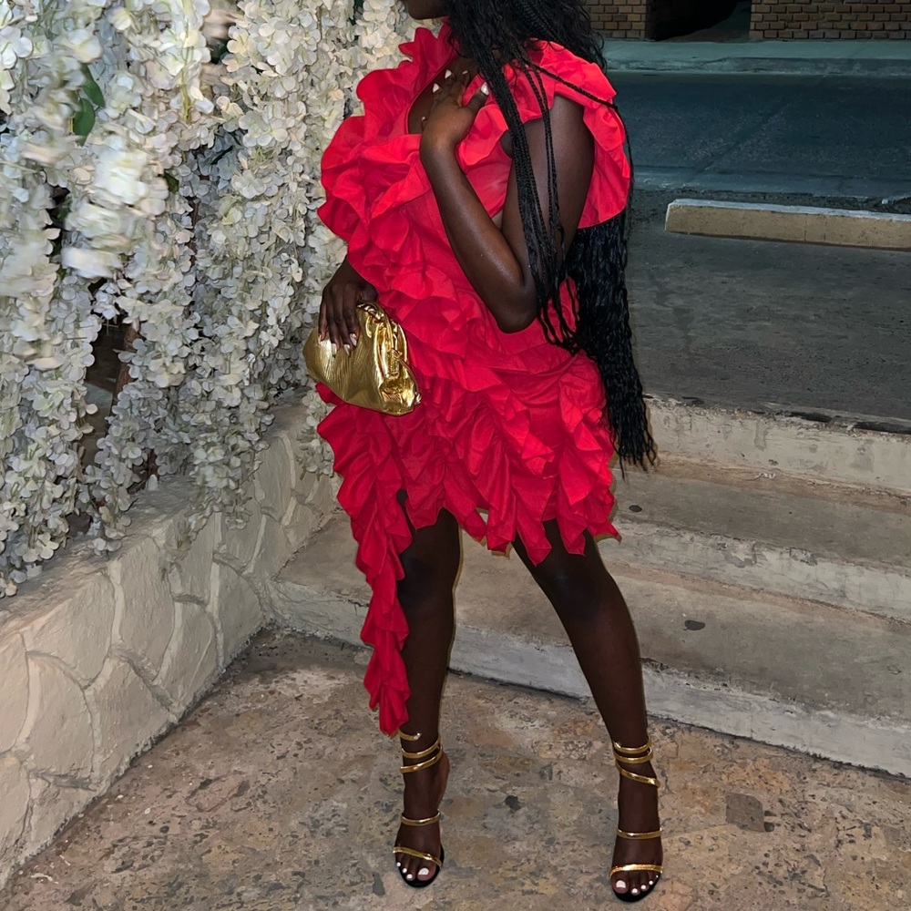 Red Backless dress SIZE MEDIUM